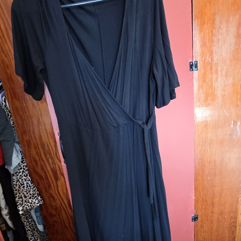 Elegant Black Wrap Dress
